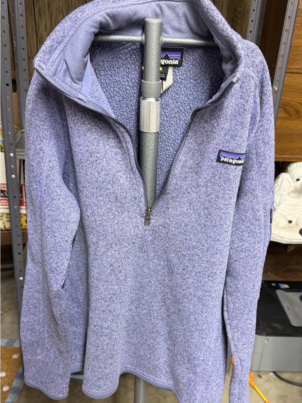 Patagonia Women's Lavender Pullover Half-Zip Sweater